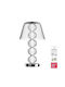 Maytoni Amulet Glass Table Lamp LED with Transparent Shade and Silver Base