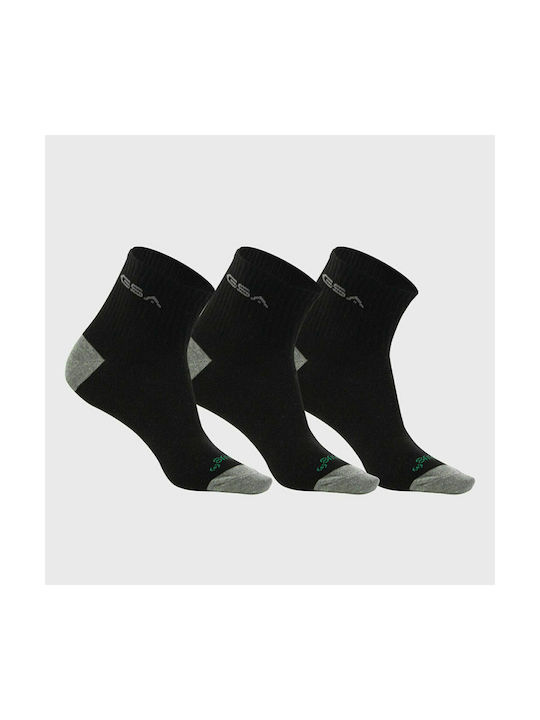 GSA Organicplus 500 Ultralight Αθλητικές Κάλτσες Μαύρες 3 Ζεύγη