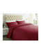 MayHome Duvet Cover Set Cotton Satin King Size with 2 Pillowcases 260x240 Burgundy