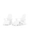Deckchair Plastic Adirondack White 2pcs 73x83x92cm.