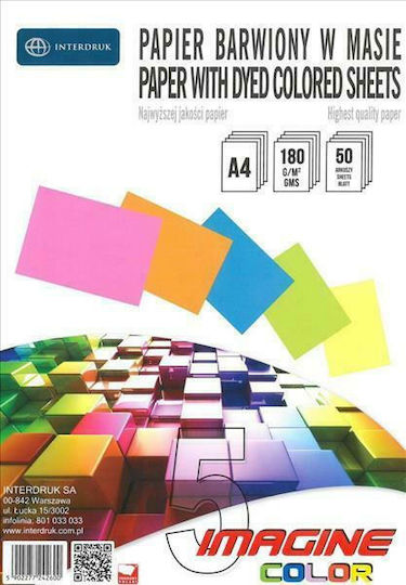 interDRUK Printing Paper A4 80gr/m² 10 sheets Bold Colours