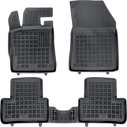 Rezaw Plast Σετ Μπροστινά και Πίσω Πατάκια 3τμχ για Peugeot 308 Opel Astra Citroen DS4 Scania L 2021+ Μαύρα