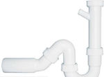 Lamaplast Plastic Double Siphon Sink with Output 40mm White 302040065