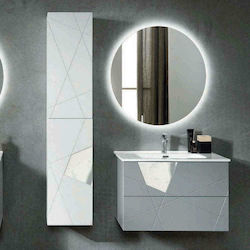 Bluelife Crizia Wall Hung Cabinet Bathroom Column Cabinet L35xD33xH160cm White