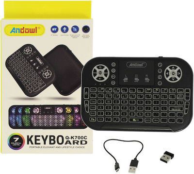 Andowl Q-K700C Wireless Keyboard with Touchpad English US