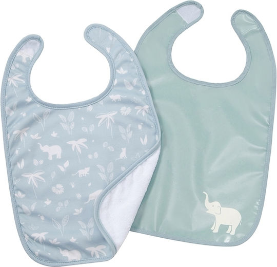 Baby to Love Tropic Bavetă material textil cu autocolant Verde 2buc