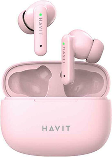 Havit TW967 In-ear Bluetooth Handsfree Căști cu Carcasă de Încărcare Roz