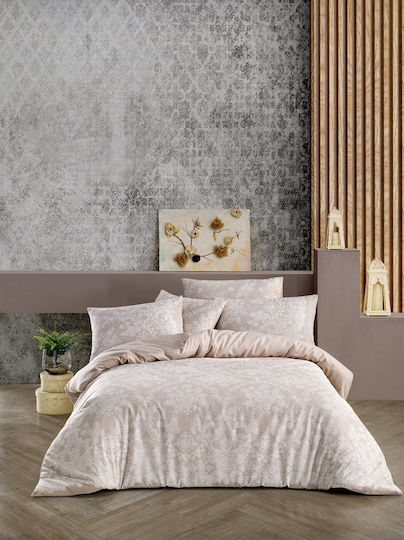 Mc Decor Bettwäsche-Set Einzel 170x240cm. Ayla Beige 3Stück