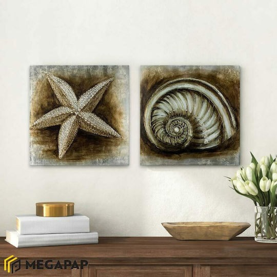 Megapap Starfish Shell на Платнен Панел 103x50 cm Megapap Starfish Shell на Платнен Панел 103x50 cm