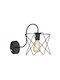 ArteLibre Mond Vintage Lamp Wall with Socket E27 Black 30x30cm