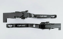 Set of Motorcycle Brake/Clutch Levers MS Flexible Adjustable for Yamaha FJR 1300 Black FJR632