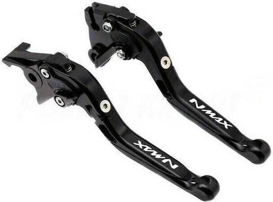 Set Manete Frână/Ambreiaj Motocicletă Ms Manete de motocicletă Manete de motocicletă ajustabile pentru Yamaha NMAX Negre NMAX5382