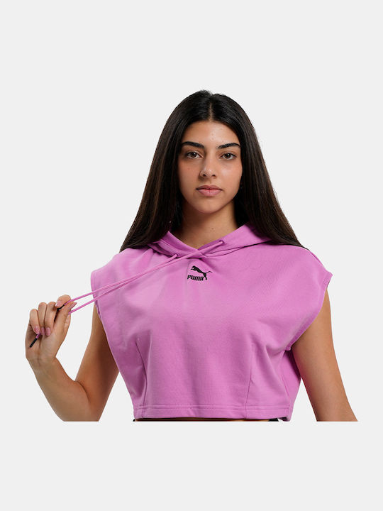 Dare To Γυναικείο Αθλητικό Crop Top Αμάνικο Μωβ