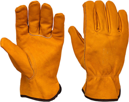 Bormann Gloves for Work Driver Orange Leather 1pcs