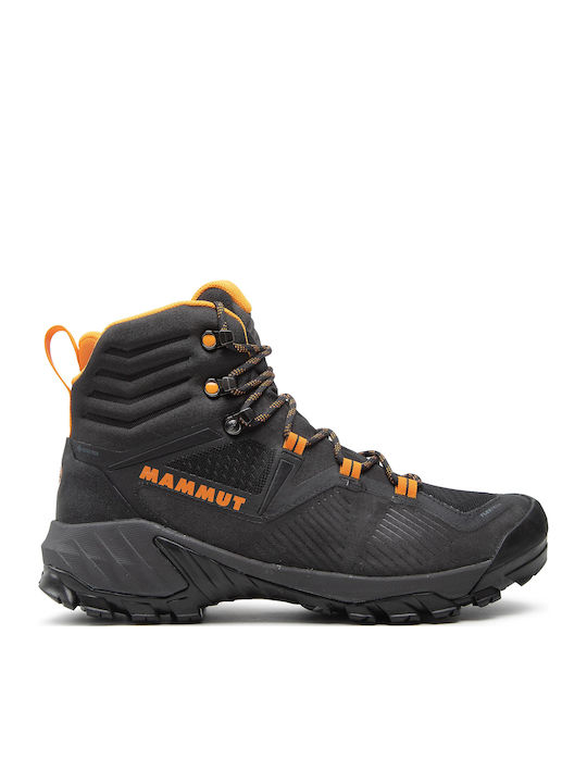 Mammut Sapuen High GTX Ανδρικά Ορειβατικά Μποτάκια Αδιάβροχα με Μεμβράνη Gore-Tex Μαύρα