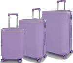 Forecast LSDQ-04 Travel Suitcases Hard Purple Maximum Height 75cm with 4 Wheels Set of 3pcs