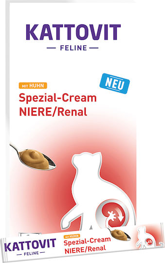 Kattovit Special Cream Niere/Renal Wet Food for Adult Cats in Pouches with Chicken 90gr