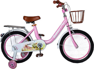 ForAll Starbaby 18" Kinder Fahrrad BMX mit Gepäckträger und Korb Rosa