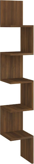 Eckregal Wand Brown Oak 20x20x127.5cm