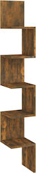 Wall Chipboard Shelf Oak 20x20x127.5cm