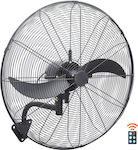 Telemax FW-75/ER2 Industrieller Ventilator Wandhalterung 220W mit einem Durchmesser von 76cm mit Fernbedienung