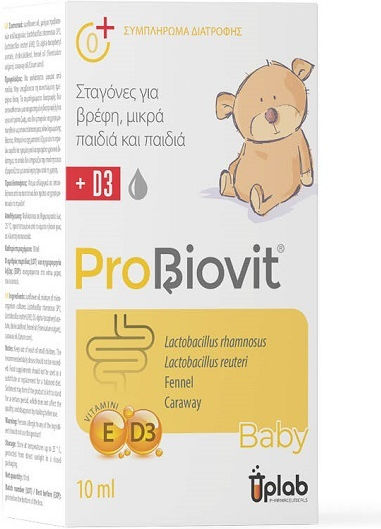 Uplab Pharmaceuticals ProBiovit + D3 Probiotika für Kinder und Babys 10ml