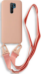 Bodycell Back Cover Σιλικόνης με Λουράκι Ροζ (R...