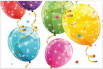 Procos Party Tablecover Sparkling Balloons Multicolour 88151