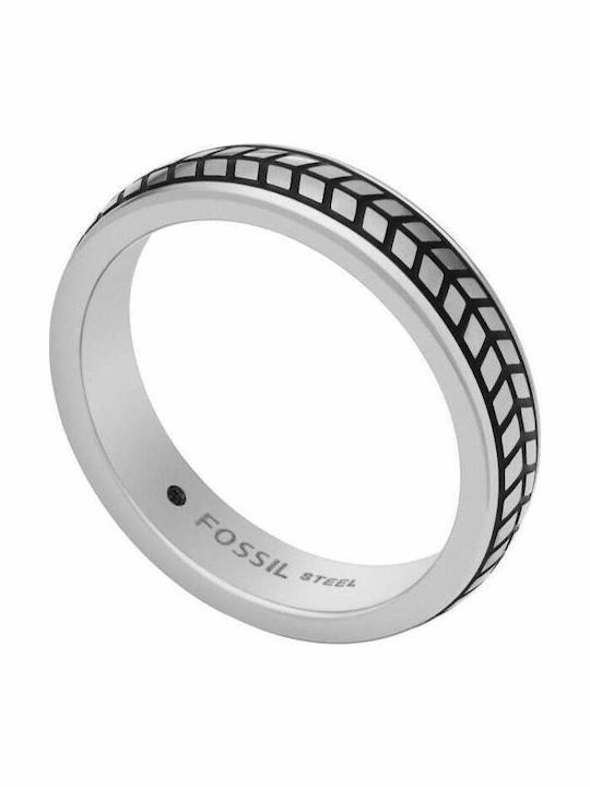 Fossil Ανδρικό Δαχτυλίδι από Ατσάλι Επιχρυσωμένο