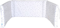 Baby Star Crib Bumpers Classic Inside White Grey 40x205cm