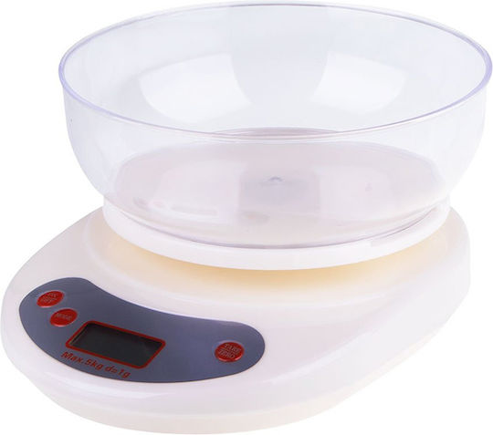 Aerbes Aerbes AB-J162 Ψηφιακή Ζυγαριά Κουζίνας με Κάδο έως 5kg Λευκή