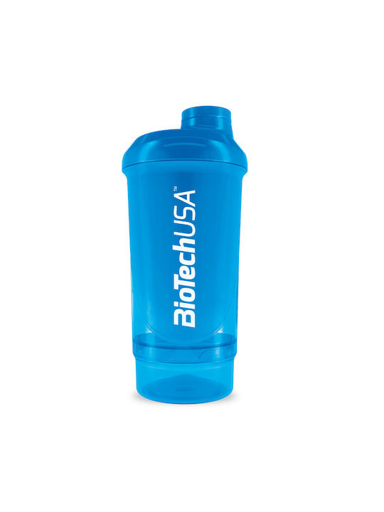 Biotech USA Wave+ Compact Shaker Πρωτεΐνης 650ml Πλαστικό Μπλε