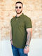 Polo Kurzarmbluse Khaki