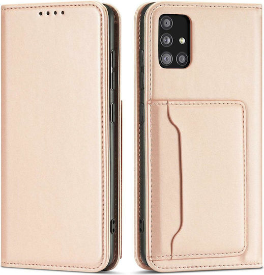 Hurtel Magnet Card Wallet Synthetic Leather Pink (Galaxy A12)