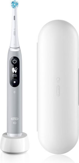 Oral-B iO Series 6 Ηλεκτρική Οδοντόβουρτσα με Αισθητήρα Πίεσης και Θήκη Ταξιδίου Grey Opal