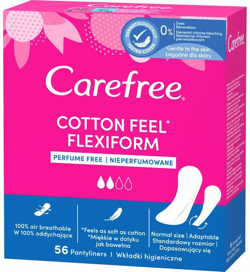 CareFree Cotton Feel Flexiform Σερβιέτες 56τμχ