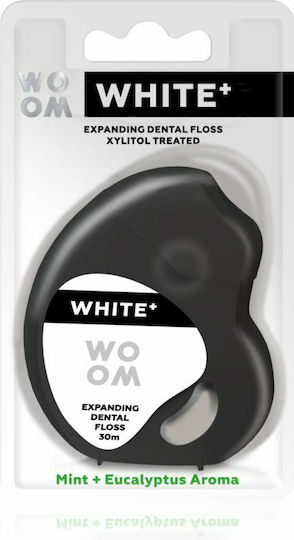 Woom White Οδοντικό Νήμα με Γεύση Μέντα 30m