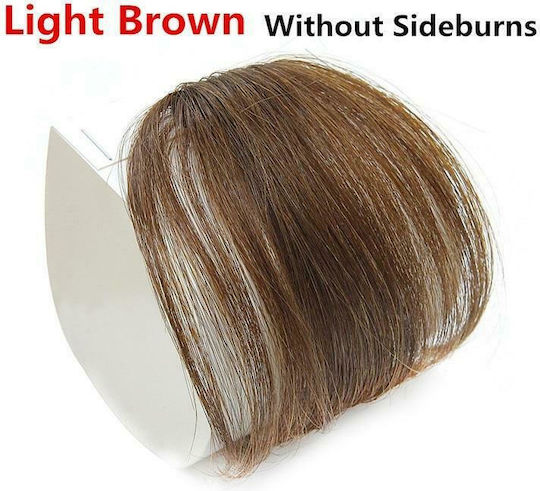 Infinitive Hairpieces with Clip in Light Chestnut Color Glamza Hair Bangs Νο6