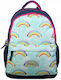 Bagtrotter Rainbow Schulranzen Rucksack Grundschule Hellblau