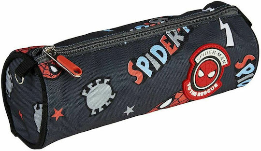 Spiderman Spiderman Κασετίνα Βαρελάκι Μαύρη