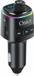Osio FM Transmitter Αυτοκινήτου με Bluetooth / MicroSD / Type-C / USB
