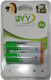 BYY Rechargeable Battery AA Ni-MH 3000mAh 1.2V 2pcs
