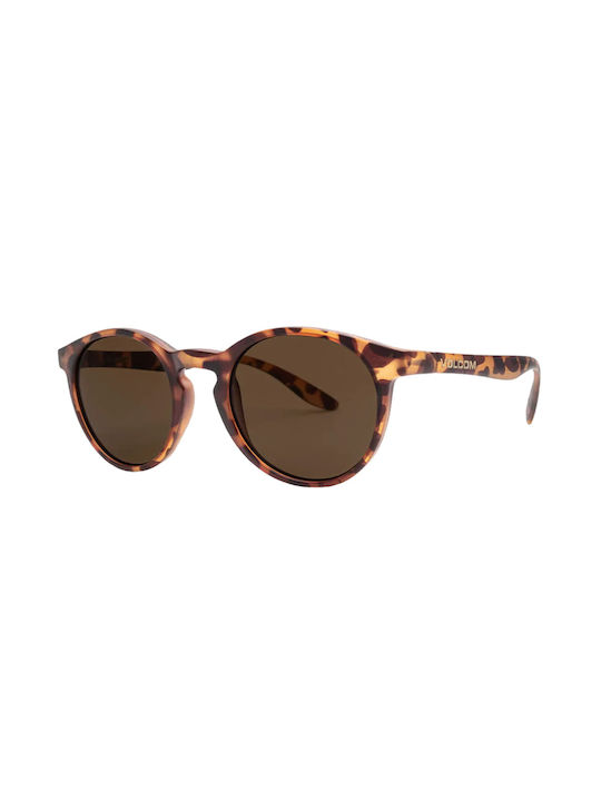 Volcom Subject Men's Sunglasses with Matte Tort/Bronze Tartaruga Plastic Frame and Brown Lens VE03402503