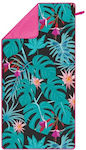 Leaves Microfibre Beach Towel Multicolour 160x80cm