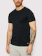 Men's Undershirts Short-sleeved in Black Color 3Pack
