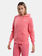 Women's Sweatshirt Jacket Hooded Pink