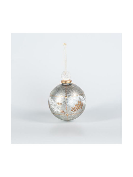 Hanging Ball Ornament Ornament Glass Silver 10c...