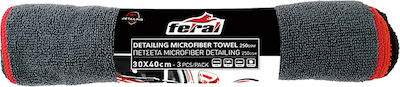 Auto Gs Μicrofiber Feral Detailing Cleaning For Car 38 x 40 cm 3pcs