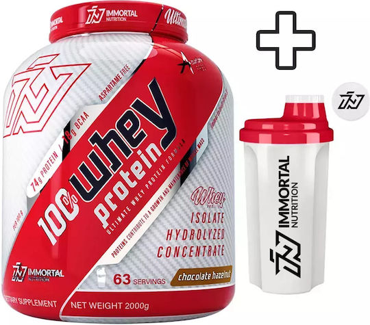 Immortal Nutrition 100% Whey Protein 2000gr Chocolate Hazelnut & Shaker