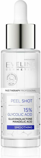 Eveline Peel Shot 15% Glycolic Acid Moisturizing & Anti-aging Serum Face for Nourishment & Whitening 30ml